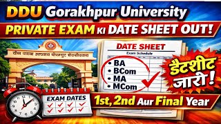 🔥 DDU Gorakhpur University Private Exam 2026 Datesheet Out | BA, BCom, MA, MCom 1st 2nd Final Year