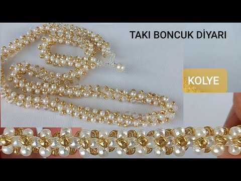 Farklı ve Kolay İncili Kolye yapımı /İnciden kolye nasıl yapılır? Different Pearls Necklace Making
