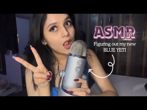 Girlie tries ASMR | Testing Blue Yeti for the first time *rambling & mouth sounds*