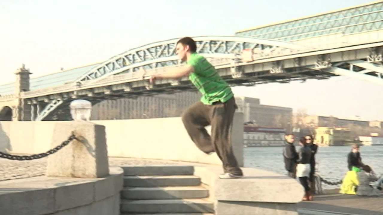 Slow motion parkour
