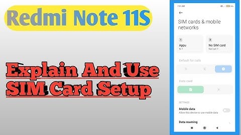 Redmi Note 11S || Wi Fi Calling Setup With SIM Card Setup Use