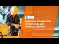 An equipment management system can help you minimize expenses