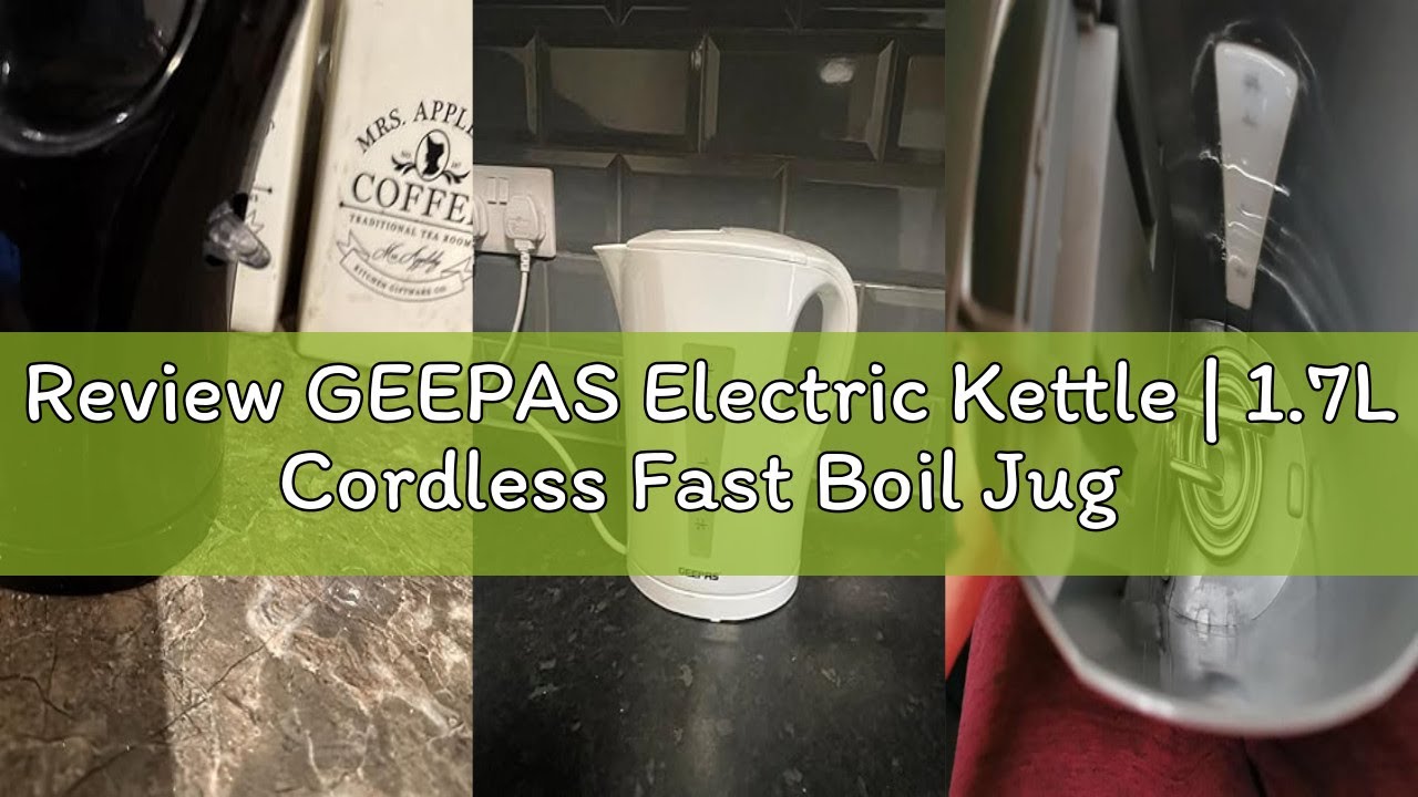 Review GEEPAS Electric Kettle | 1.7L Cordless Fast Boil Jug Kettle for Hot Water Tea or Coffee | Boi