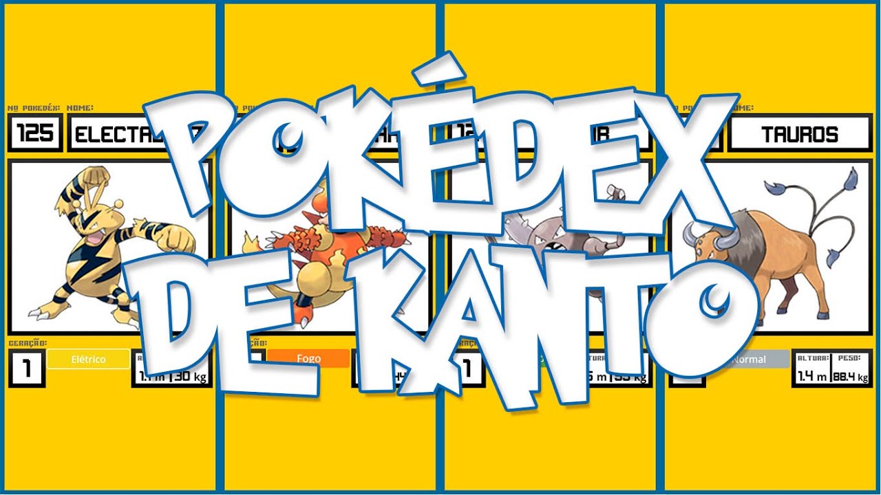 TODOS OS POKÉMON DA PRIMEIRA GERAÇÃO! PokéDex Completa #pokemon