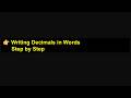 Writing Decimal in Words Step by Step