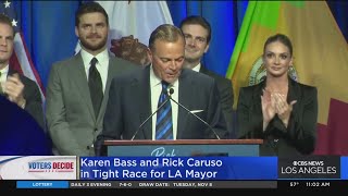 Karen Bass and Rick Caruso in tight race for LA Mayor