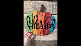 How to paint a Pumpkin Pallet Style with Tamara Bennett