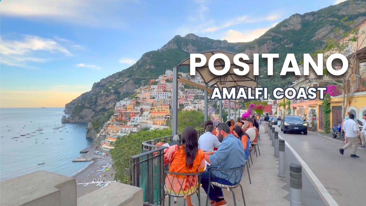 4K Positano Italy Walking Tour 🇮🇹  Amalfi Coast Most picturesque Town