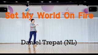 Set My World On Fire Linedance demo Improver @ARADONG linedance