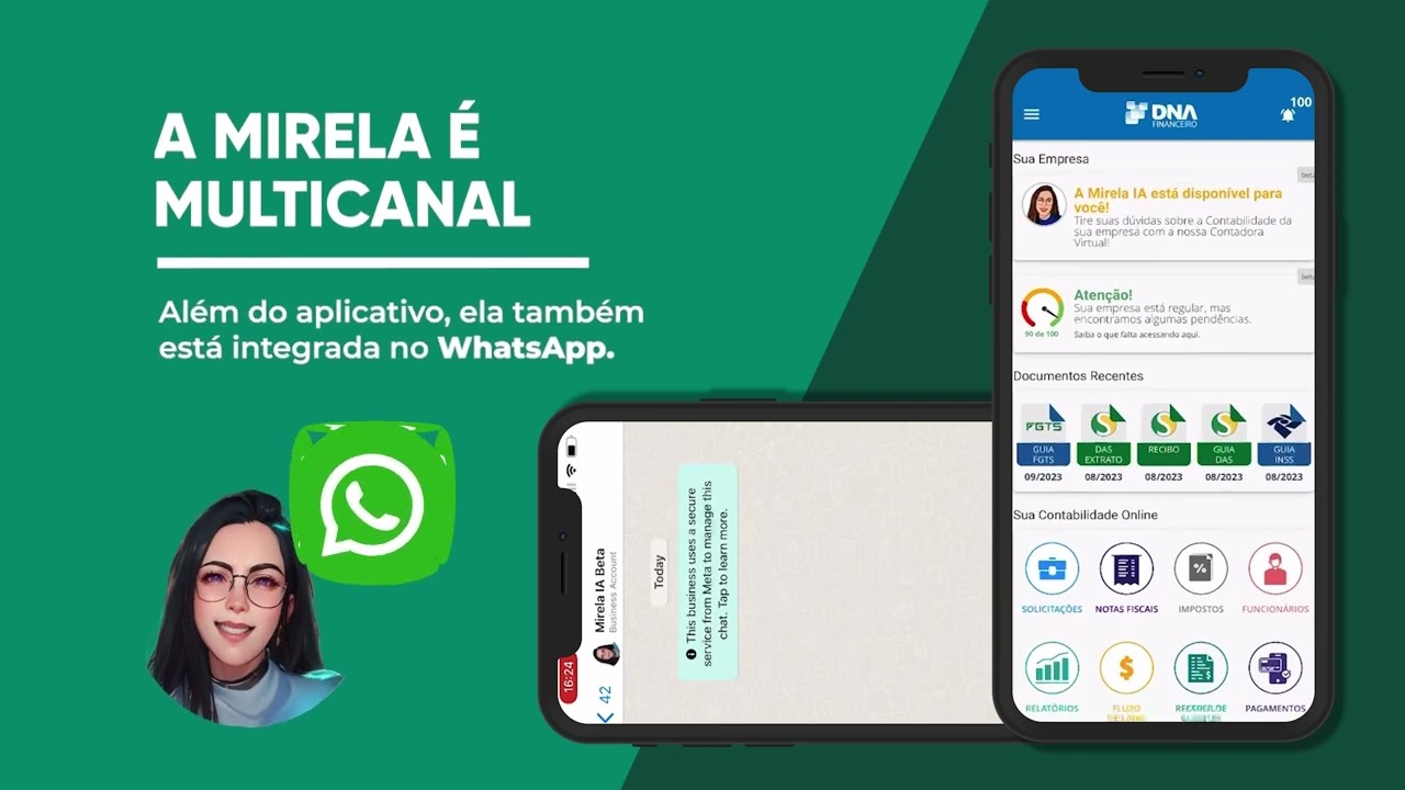 Mirela IA, a primeira inteligência artificial de Contabilidade para PMEs.
