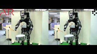 Robotic Drumming to drums at different heights with the Cb-i robot