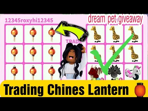 Trading Chinese Lantern In Richest Adopt Me Server And Mega Trades