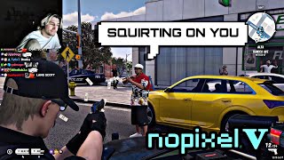 Xqc Cop Meets Lang Buddha Robbing Fleeca… | NoPixel V GTA RP