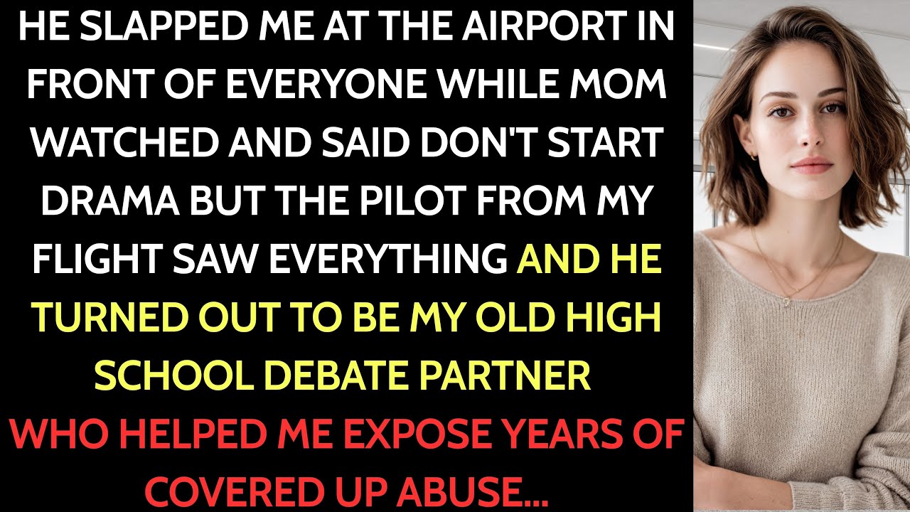 My Stepfather beat me at the airport pickup—Mom said “Don’t start”—then the pilot waved...
