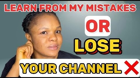 4 DEADLY MISTAKE you should avoid on your YouTube Channel #seo