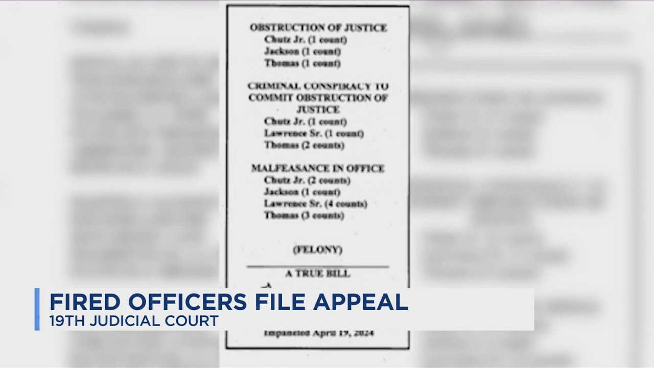 Fired Baton Rouge Police officers file appeal with 19th Judicial District Court