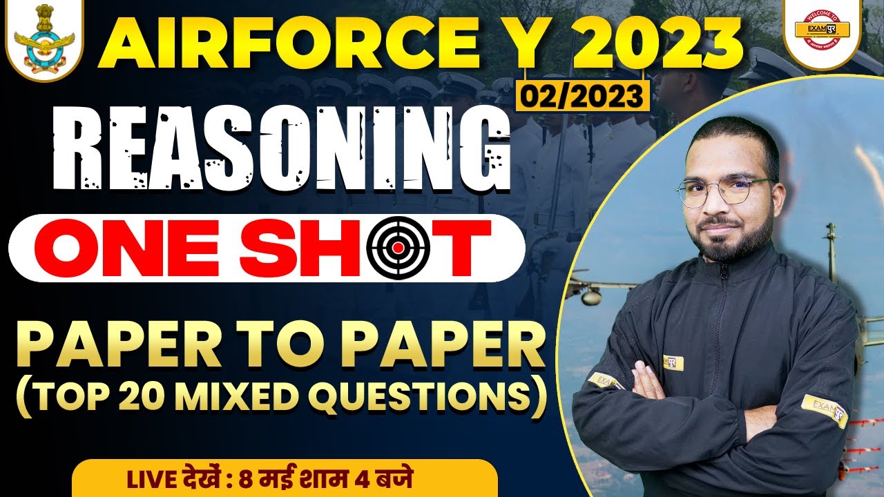 AIRFORCE Y GROUP 2023 | AIRFORCE REASONING CLASS | TOP 20 MIXED QUESTIONS | REASONING BY GAURAV SIR