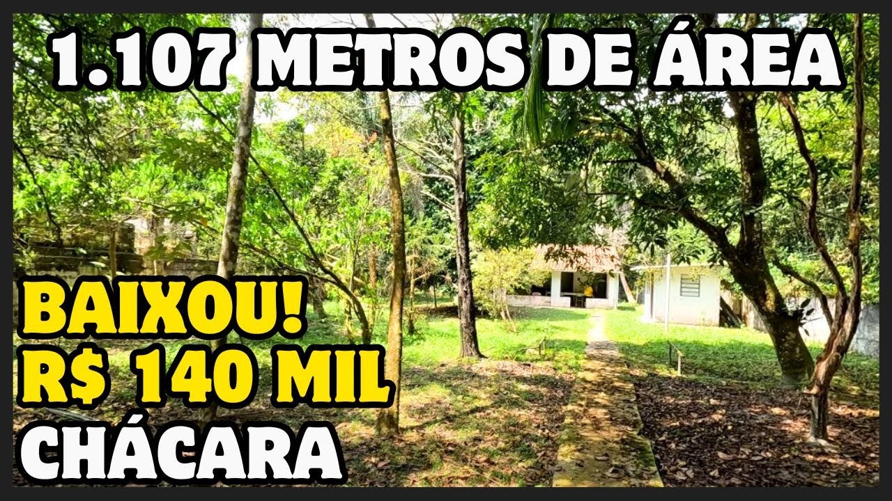 REF 349|CHÁCARA R$ 140 MIL ITANHAÉM LITORAL SUL DE SP COM 1.107 METROS DE TERRENO