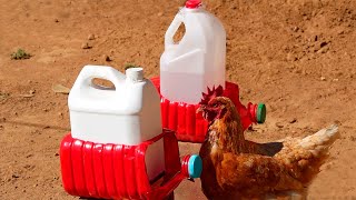 Como hacer comedero y bebedero con botellas de plástico para gallinas ponedoras muy fácil y rápido.