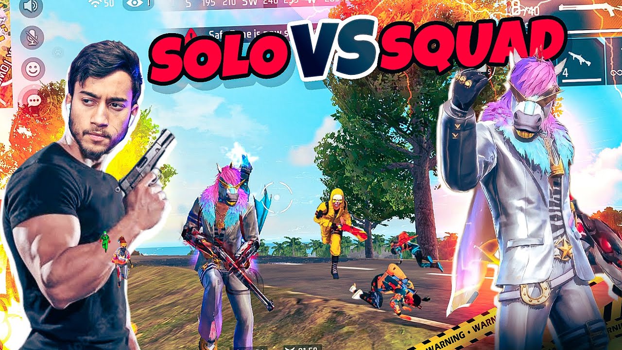 Solo vs Squad ! UNSTOPPABLE Gameplay with AWM - Free Fire Max 
