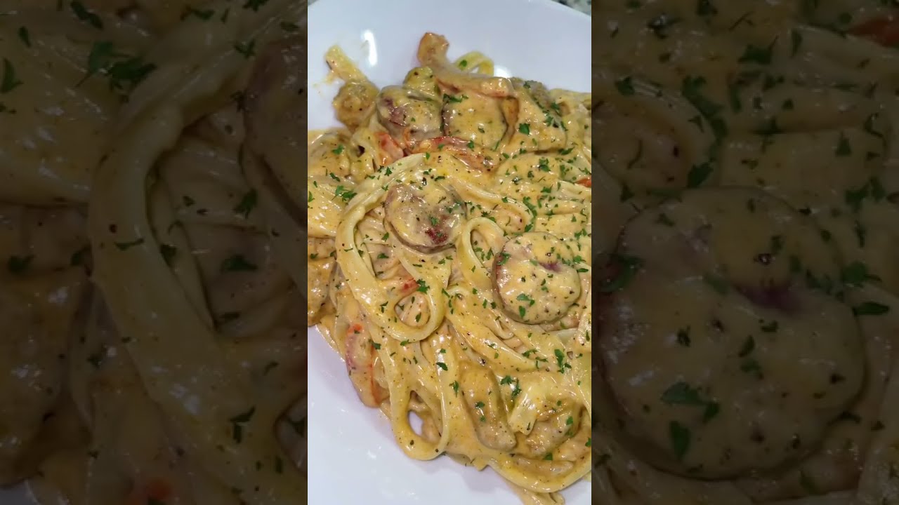 Homemade Cajun Chicken Sausages Alfredo