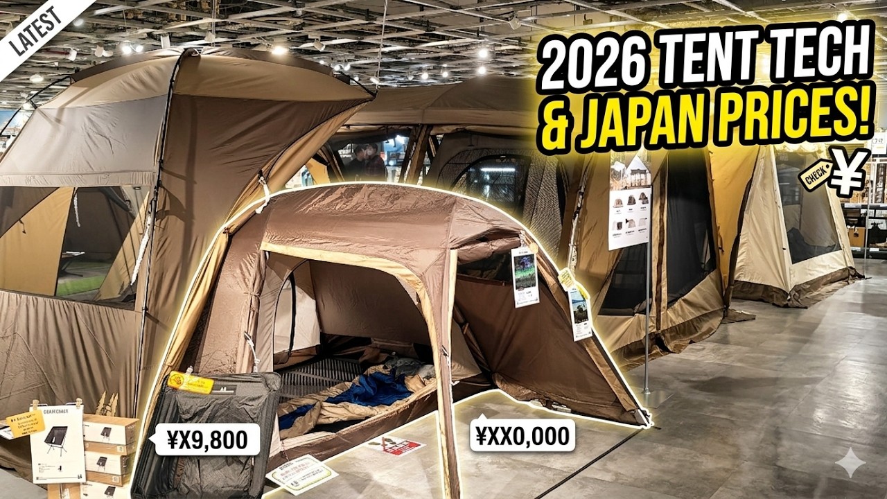 The LATEST 2026 Camping Gear in Japan! Tents, Chairs & Full Price Tour