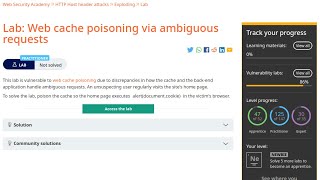 Web Security Academy | Host Header | 3 - Web Cache Poisoning Via Ambiguous Requests