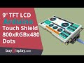 Arduino tutorial 9 inch tft lcd display ssd1963 module touch screen shield 800x480 with arduino due