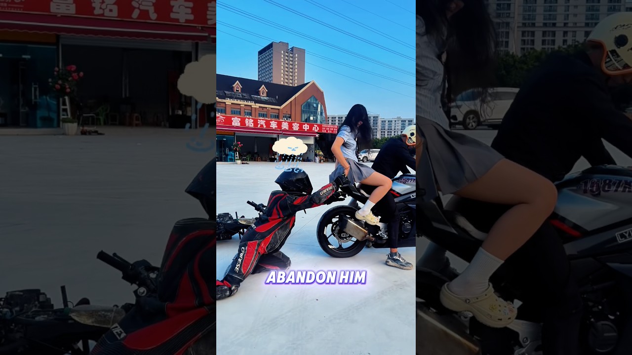 This knight is heartbroken.#shortsvideo #lovestory #motorcycle #foryou