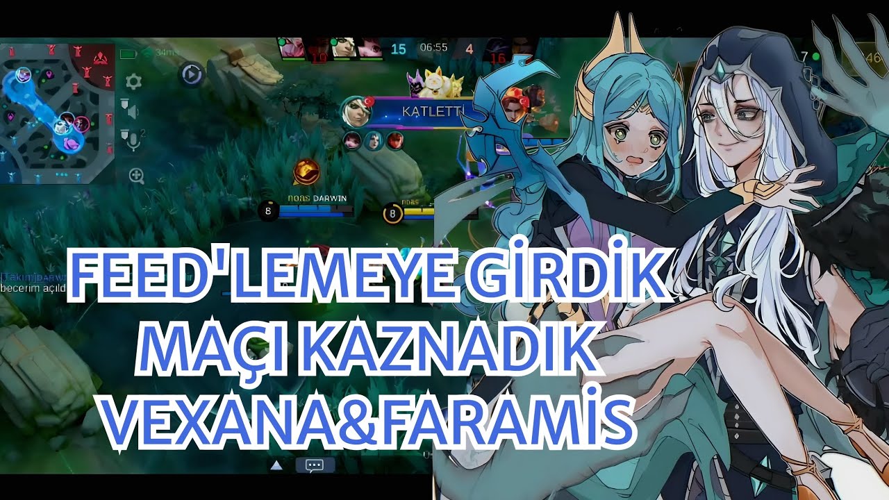 HEP TAKIMA GELENLERMİ FEEDLİCEK BİRAZDA BİZ MOBİLE LEGENDS FARAMİS-VEXANA