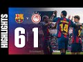 HIGHLIGHTS | FC Barcelona 6-1 Olympiacos | UEFA Champions League 🔵🔴 | Goal Fest at Camp Nou!