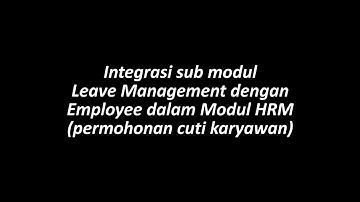 ODOO 12 - Tutorial Membuat Laporan Cuti Karyawan