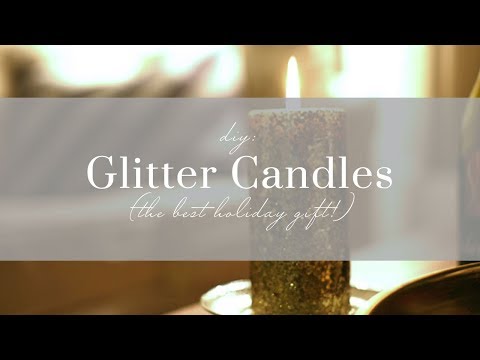 DIY Glitter Candles 