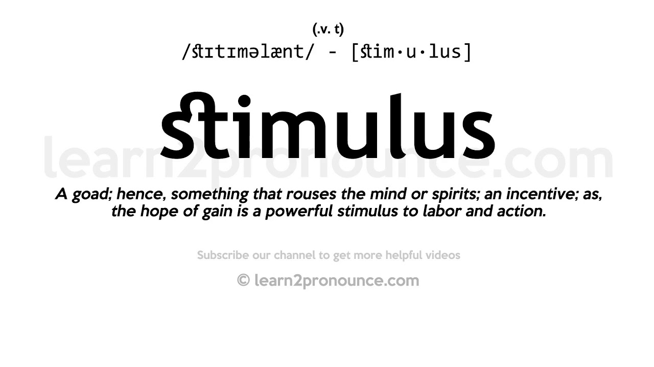 Pronunciation of Stimulus Definition of Stimulus YouTube