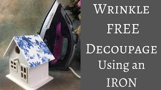 HOW TO APPLY NAPKIN WITHOUT WRINKLES USING AN IRON | DECOUPAGE TUTORIAL