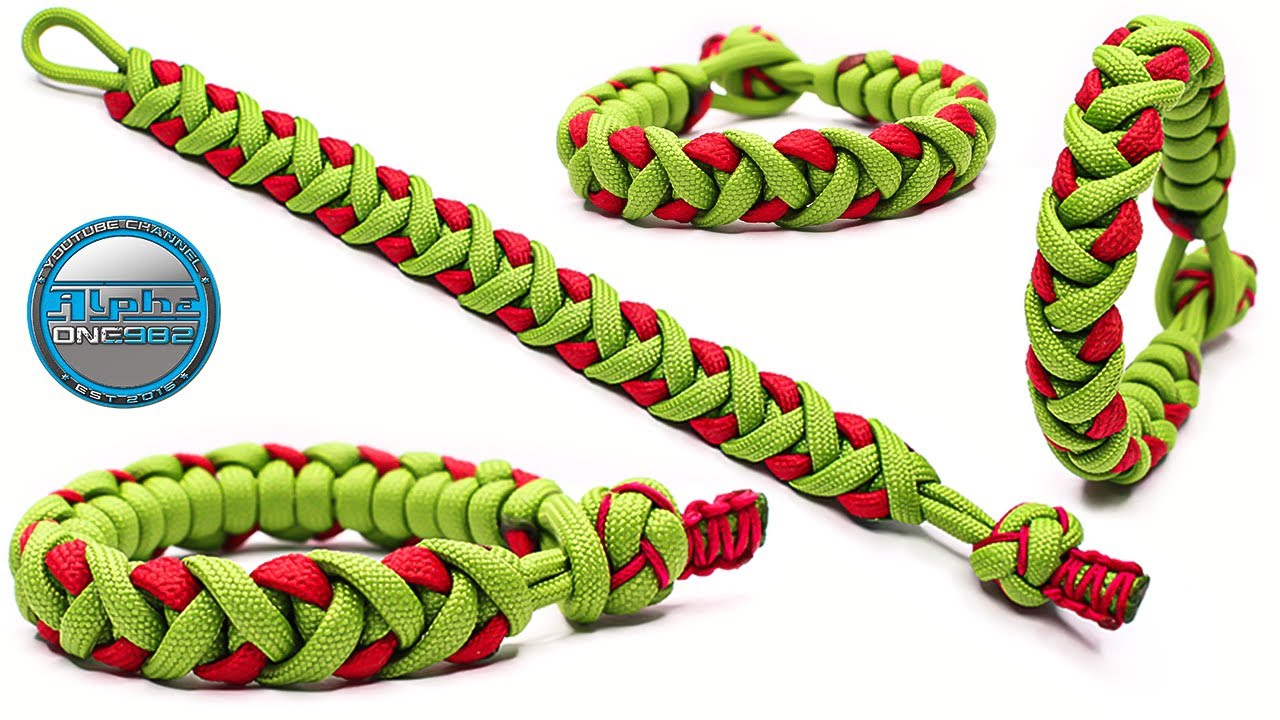 Snake knot paracord cross - Paracord guild