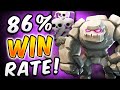 86% WIN RATE! NEW GOLEM DECK DESTROYS! — Clash Royale