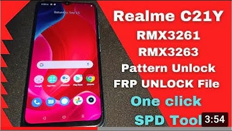 Realme C21y RMX3261/3263 pin pattern password unlock with spd flash tool new Method 100%Working