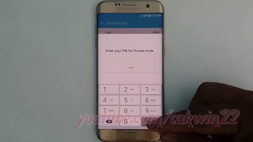 Samsung Galaxy S7 Edge : How to change Private mode access type as password