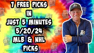 MLB, NHL Best Bets for Today Picks & Predictions Monday 5/20/24 | 7 Picks in 5 Minutes