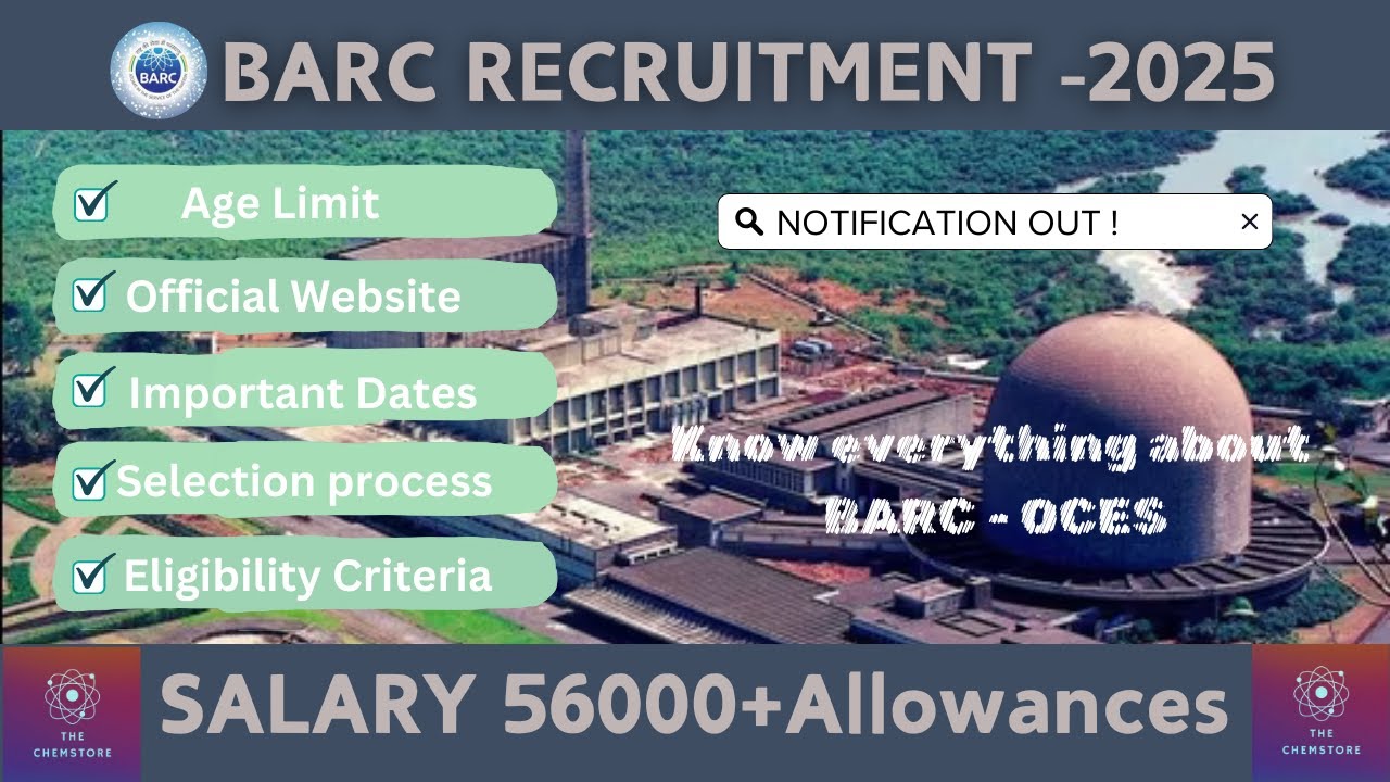 BARC Scientist Recruitment 2025 | OCES DGFS | Exam Date | Syllabus | Exam pattern | Complete Details