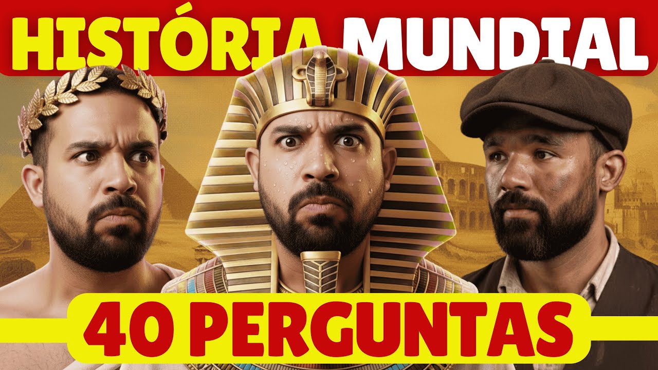 🇧🇷 QUIZ DE HISTÓRIA MUNDIAL! Tente acertar 70% das perguntas | O Incrível Zé | 40 PERGUNTAS