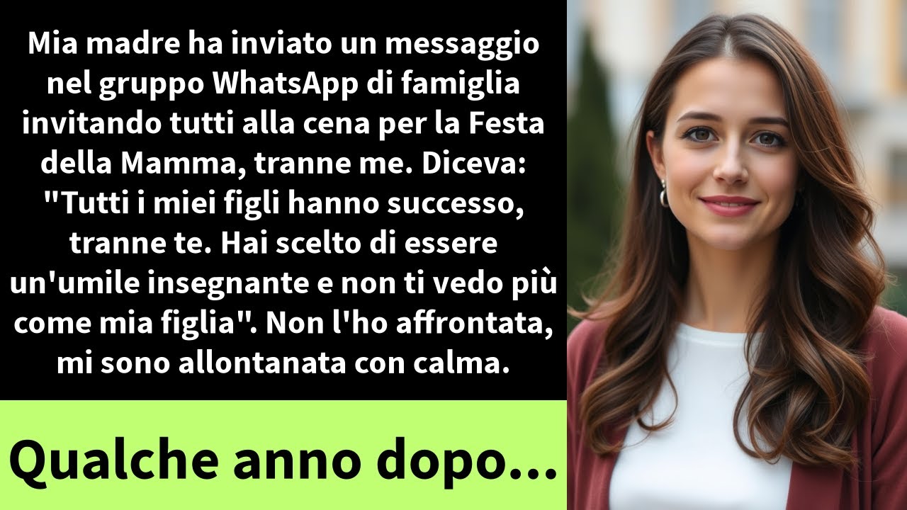 Mia madre ha inviato un messaggio nel gruppo WhatsApp di famiglia invitando tutti alla cena per