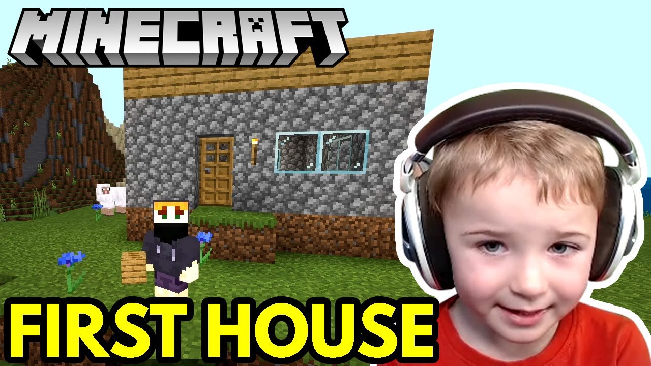 BUILDING MY FIRST HOUSE EVER WITH MY DAD in MINECRAFT SURVIVAL MODE ...