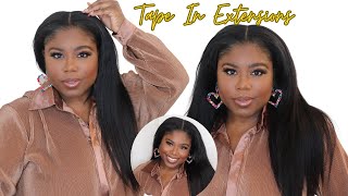 Natural Hair Tape In Extensions | YGWigs