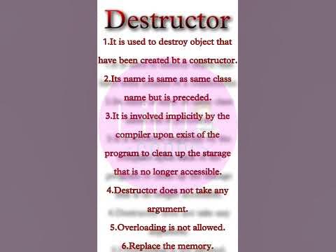 difference between constructor and destructor in c++ in hindi # ...