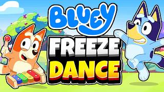 Bluey Freeze Dance! 🧊 Brain Break For Kids 🧊 Just Dance 🧊 Danny Go Inspired | Songs For Kids