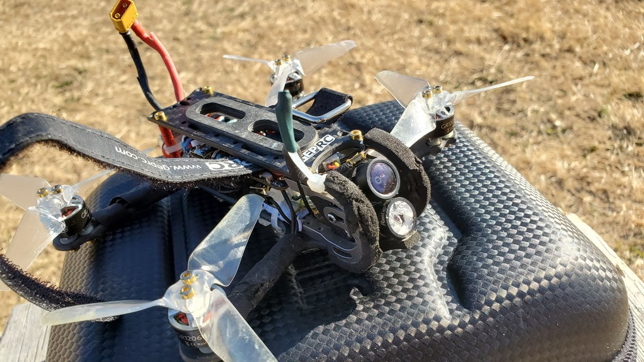 u199 3inch drone flight!オムツ号 #17 HYBRID大破