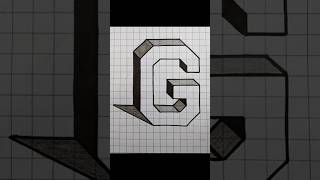 How to draw 3d letter g #shorts #ytshorts #art #craft #drawing