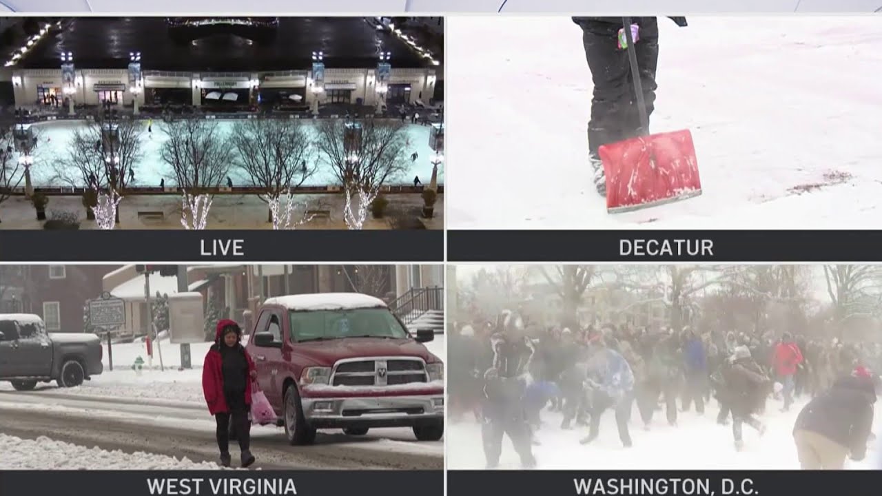 Snow and winter storms sweep across America - YouTube